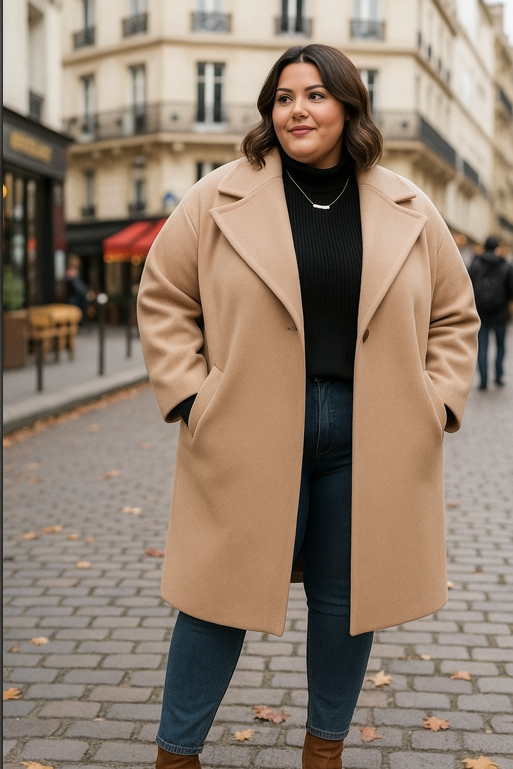 Efterårs /vinter/forårs jakke i flere farver plus size
