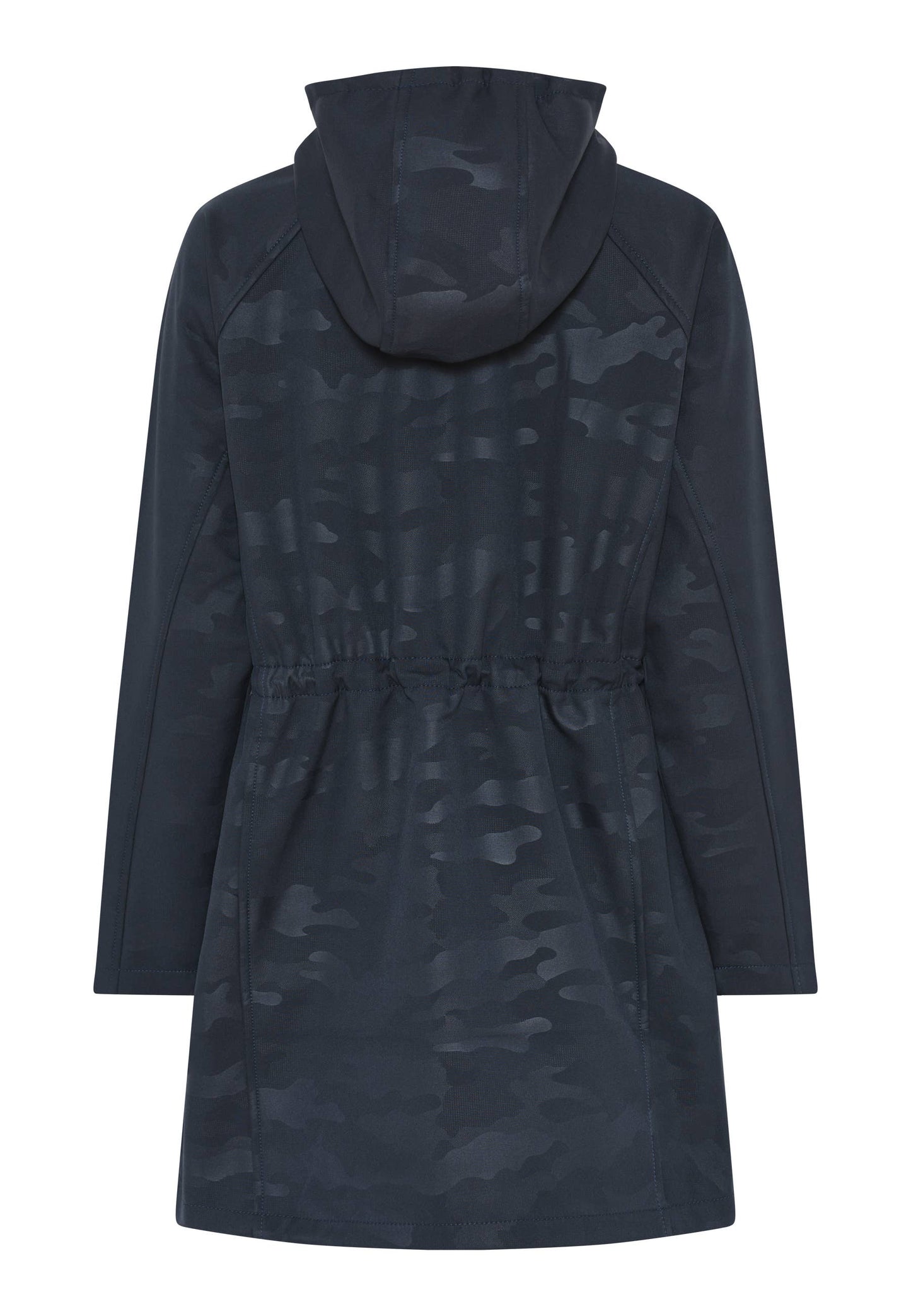 Softshell Lang jakke med høj hals sort plus size