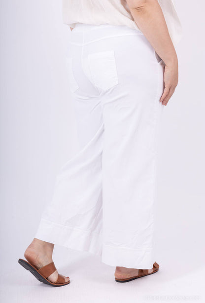 STOR STØRRELSE Bred jersey stretch bukser  plus size PPN2506GT