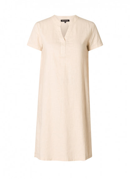 Yacinten kjole i Hør i plus size naturlig stof