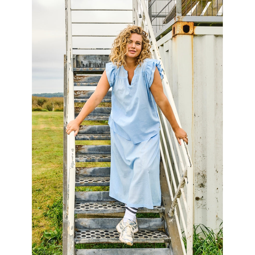 Preorder forår 26 Cloe sæt nederdel + skjorte pluse fra Zoye plus size