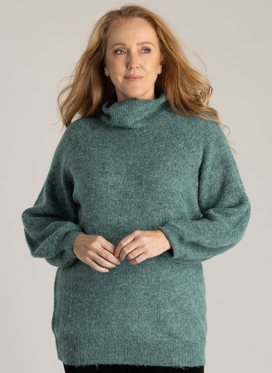 Cardigan med høj hals fra Base level