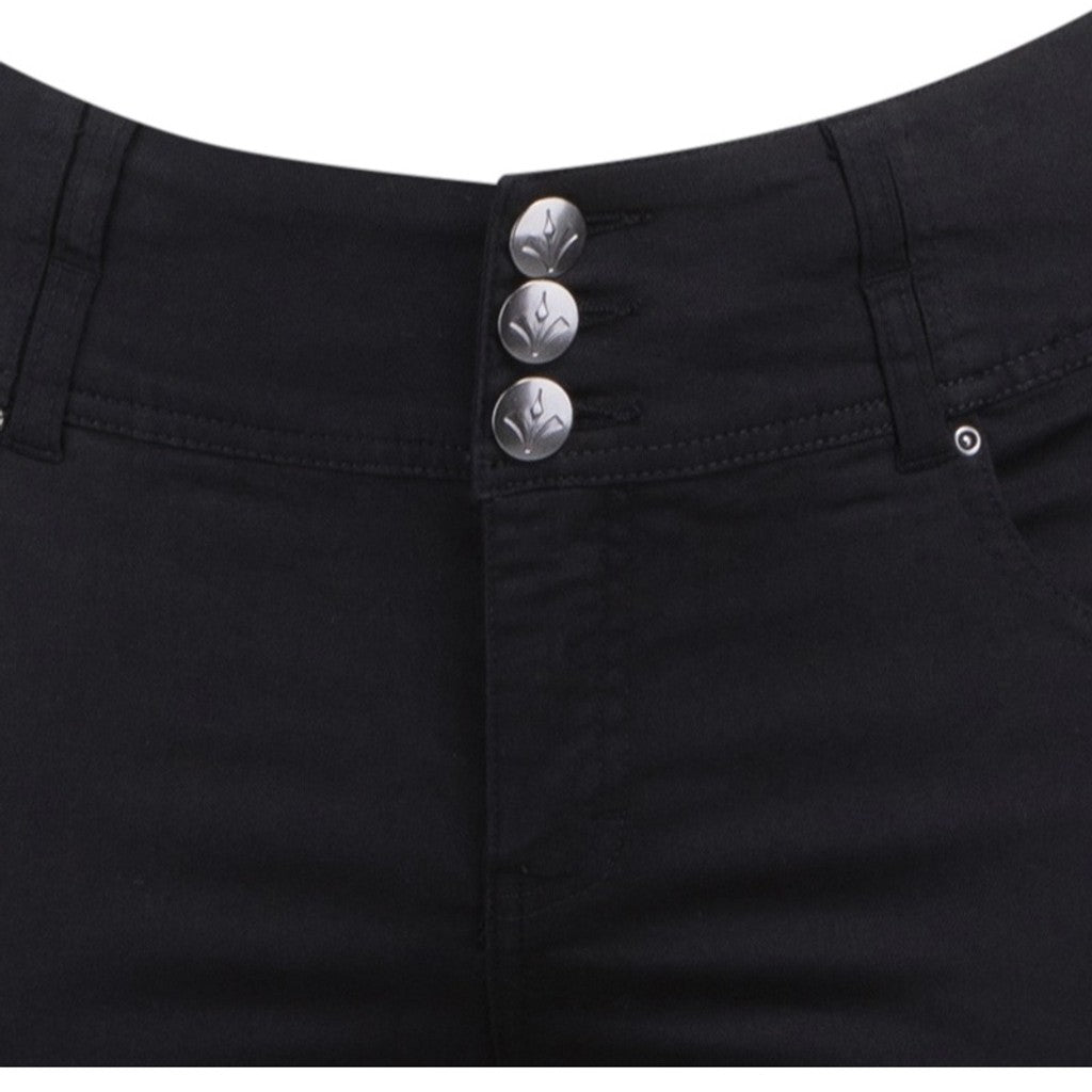 Bomulds jeans blå strechy i plus size low waist