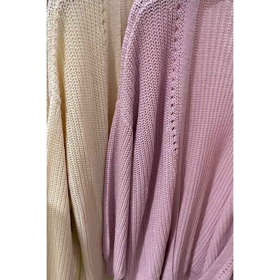 PLUS STØRRELSE ÅBEN FRONT SWEATER STRIK CARDIGAN