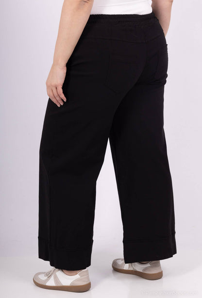 STOR STØRRELSE Bred jersey stretch bukser  plus size PPN2506GT