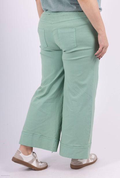 STOR STØRRELSE Bred jersey stretch bukser  plus size PPN2506GT
