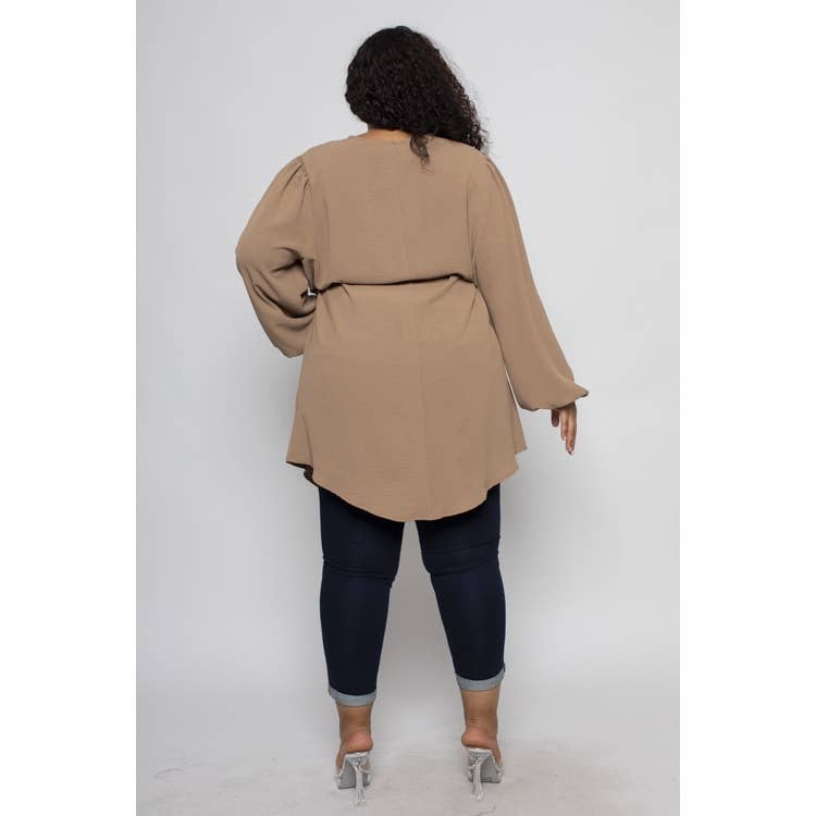 PLUS STØRRELSE ÅBEN FRONT SLIPS BÆLTE CARDIGAN