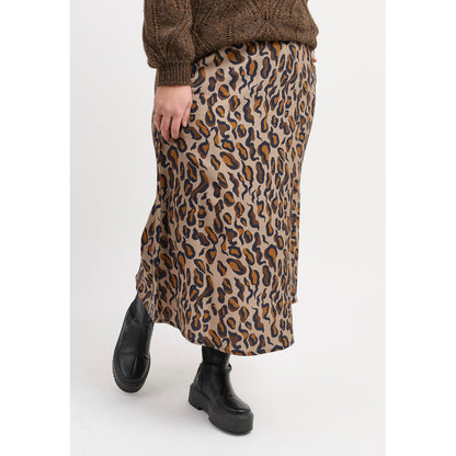 Nederdel med leopard print plus size