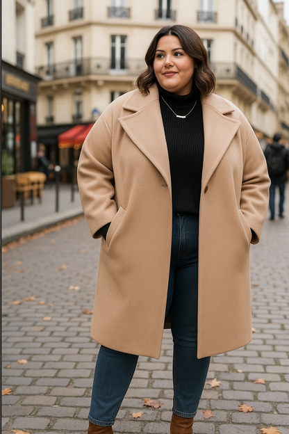 Efterårs /vinter/forårs jakke i flere farver plus size