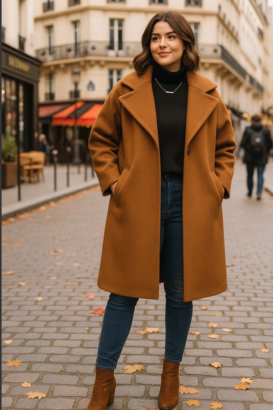 Efterårs /vinter/forårs jakke i flere farver plus size