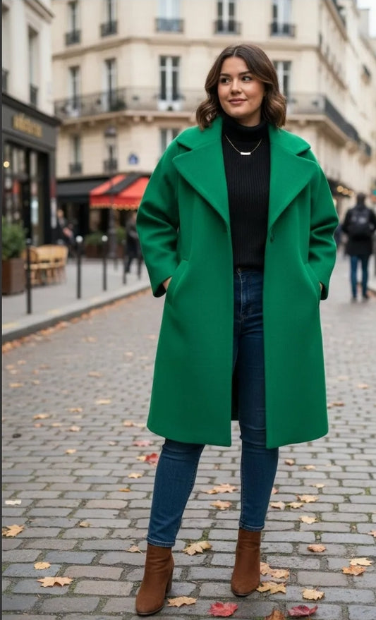 Efterårs /vinter/forårs jakke i flere farver plus size