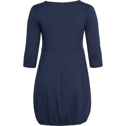 Sort Tunika /kjole i plus size med ærme i naturlig stof