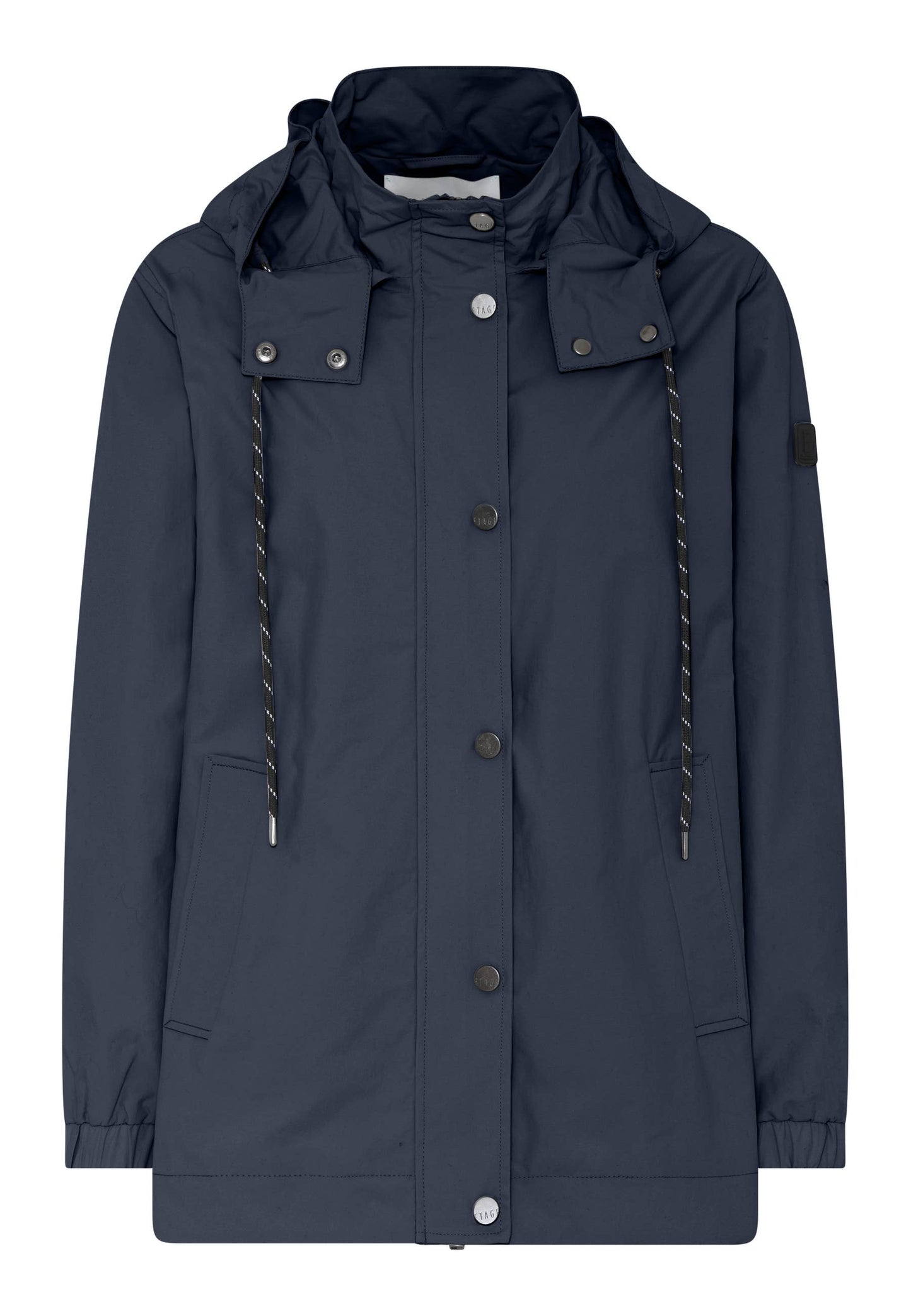 Sort praktisk plus size jakke Parka