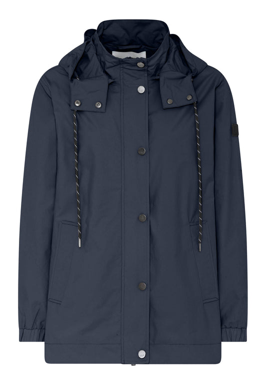 Sort praktisk plus size jakke Parka