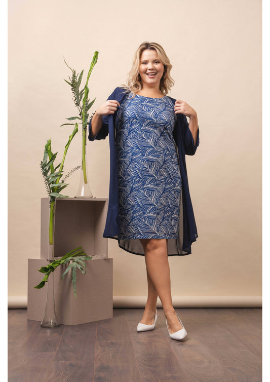 Almindelig stofjakke plus størrelse