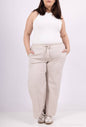 STOR STØRRELSE Bred jersey stretch bukser  plus size PPN2506GT