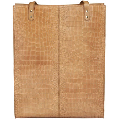 LEDERETASKE MED KROKO OVERFLADE