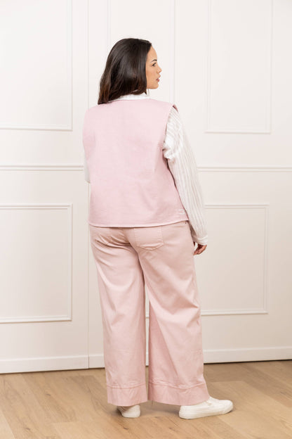 STOR STØRRELSE Bred jersey stretch bukser  plus size PPN2506GT