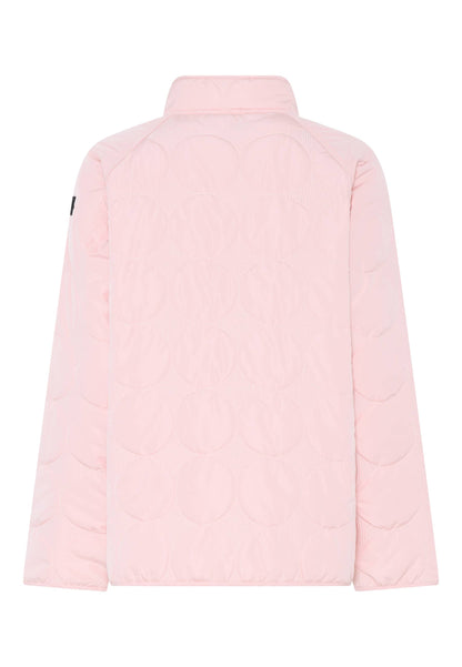 Quiltet jakke kort i rosa varm plus size