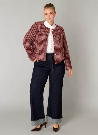 Blaser i terninger Fritha i plus size