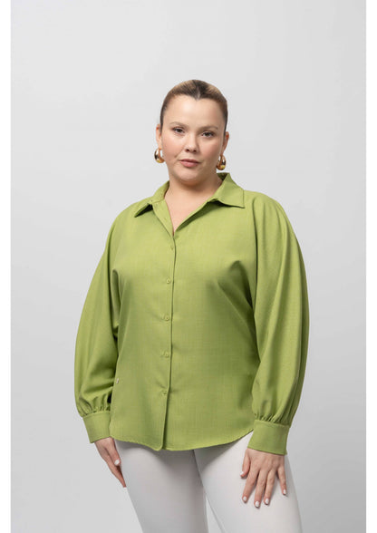 Almindelig skjorte  Forår sommer plus størrelse