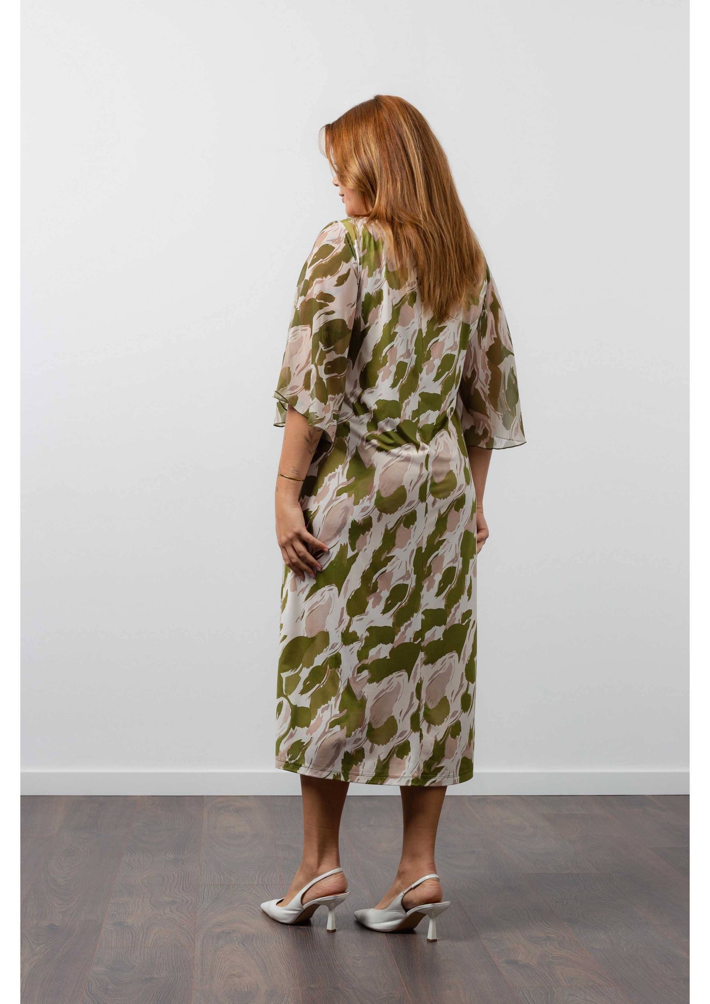 Kjole i mønstret i to farver Kollektion Store Størrelser