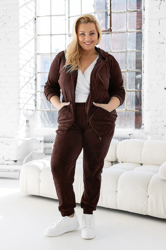 hjemmesæt i chokolade farve